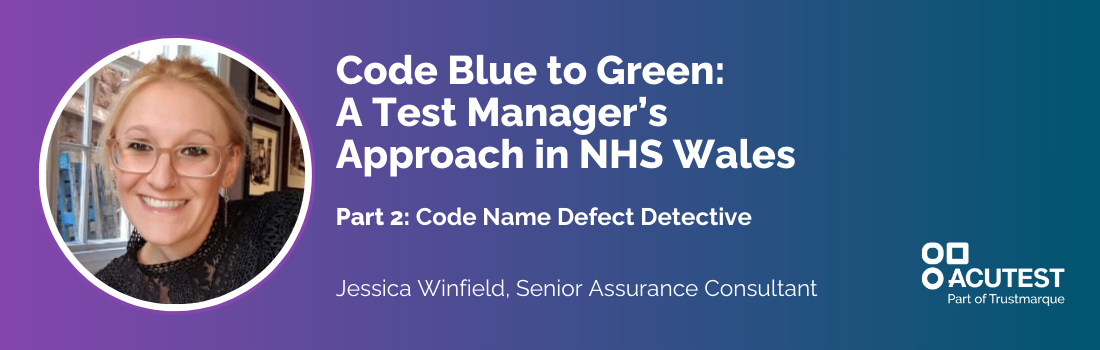 Code Name Defect Detective Undercover In The Nhs Hero test manager